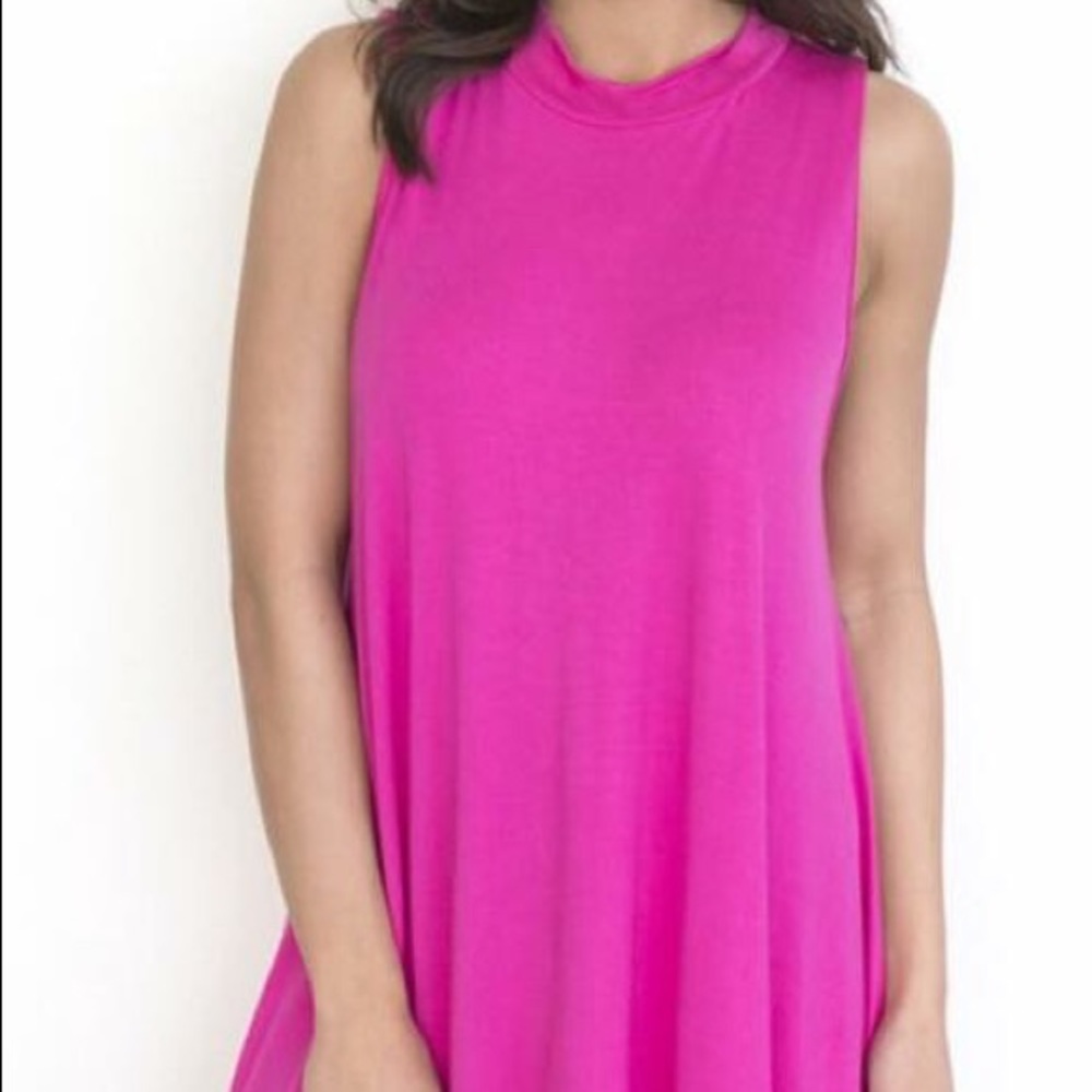 NWT Carole Christian sleeveless dress in hot pink.